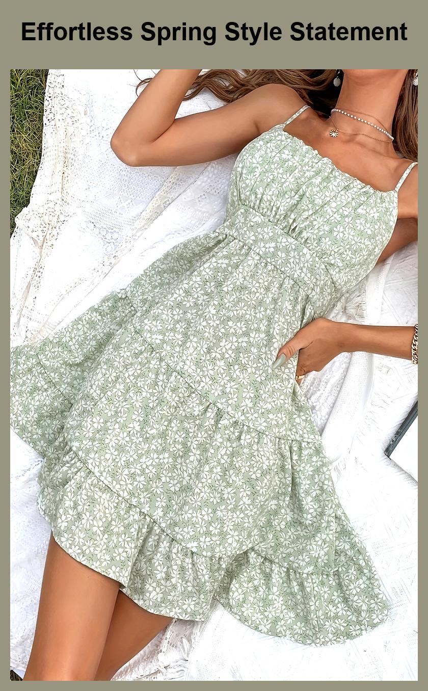 Off-Shoulder Floral Maxi Dress with Ruffle Hem – Lightweight & Perfect for Spring/Summer